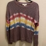 Knox Rose NWT  Open Knit Tie Dye Crewneck Pullover Sweater Photo 1