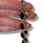 Kendra Scott Jana Line Black Gold Embossed Marquise-Cut Slinky Line Bracelet Photo 3