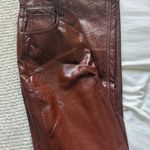 Abercrombie & Fitch Ultra High Rise 90s Straight Leather Pants  Photo 0