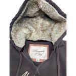 Abercrombie & Fitch Vintage Abercrombie Fitch Womens Medium Gray Sherpa Lined Hoodie Y2K Retro 2000 Photo 3