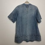 Free People  Harlow Mini Dress Crew neck Short Sleeve Denim Ocean Blue S Photo 5