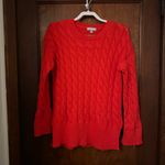 J.Crew  Cotton cable-knit side-slit crewneck sweater BM401 Size M Photo 1