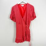 Privacy Please  Red Polkadot Wrap Dress Revolve Tie Size Small S Photo 1