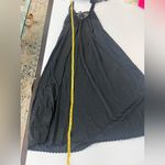 Vintage 1970s Montgomery Ward Elegant Black nylon sheer Lace Trim slip Dress Size M Photo 3