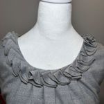 J.Crew  Gray Wool Blend Sleeveless Pleated Collar Sheath Dress 14 Office Elegant Photo 3