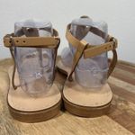 Sophia Milano  Flat Thong Sandals Animal Print Size 8.5 Italy Leather Ankle Strap Photo 2