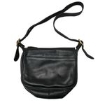 Coach Vintage Patricia Saddle Flap Bag Black Leather Crossbody Messenger 9951 Photo 2