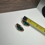 Swavorski Swarovski Crystal Green Gold Tone Stud Pierced Earrings (Swan Marked) Photo 1