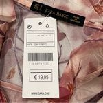 ZARA NEW Basic Semi-sheer Long Sleeve Floral Blouse Photo 3