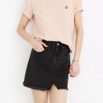 Madewell  Black Wash Denim Mini-Skirt EUC Photo 2