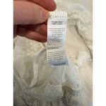 Amiani Lace Tunic Top Womens EG Large White Sheer Boho Chic Beach Tassel Fringe Photo 7