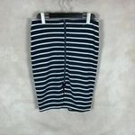 J.O.A. LA Navy Striped Zip Front Pencil Skirt NWOT Size Large Photo 3