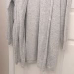 Charlie Paige Open Front Tunic Cardigan with Removeable Collar in Light Grey Photo 2