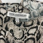 Good American Brown Black The Ruched Snake Print Lightweight Cami Blouse Photo 7