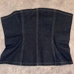 Charcoal Clothing Denim Corset Top Photo 0