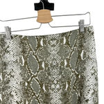 Diane Von Furstenberg  Kara Tailored Pencil Skirt Snake Print Green Size 6‎ Photo 3