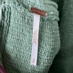 Free People  Easy To Love Cotton Bubble Mini Dress Size Small Sage Green Bohemian Photo 10