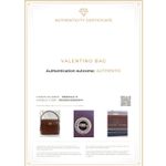 Valentino Garavani Vintage  Embossed Leather Top Handle Crossbody Bag Brown Gold Photo 12