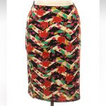 LuLaRoe Cassie Pencil Skirt Tulip Floral Zig Zag Garden Party Stretchy Size XL Photo 0