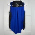 Takara ‎ Sleeveless Electric Blue/Black Shirt Size Small Photo 5