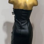 Klesis Women's Black Faux Leather Strapless Mini Dress Size S, NEW $44 Photo 2