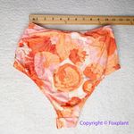 New! Peony Free People Ruched Staple Hi Bikini Bottoms, women size S Orange Photo 4