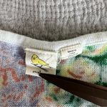 Anthropologie Yellow Bird Cardigan Sweater S Small Spring Floral Ruffle Green Photo 2