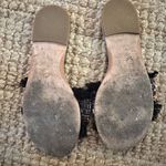 Kate Spade  New York Solaina Slide Black Canvas Raffia Fringe Beaded Sandal Sz 9 Photo 6