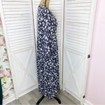 Globe Trotter Floral Shift Maxi Dress Blue White Small Boho Cottage Western Photo 2