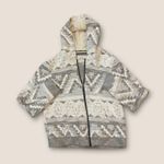 Soho Threads Full Zip Hooded Jacket Aztec Gray Black White L Size L Photo 1