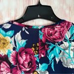 Vanilla Bay  Navy Blue Bright Floral Print Swing Tank Dress Photo 8