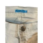 J. McLaughlin Size 8 Cream Cotton Stretch Straight Leg Denim Jeans Off White Photo 1