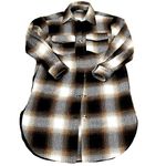 New Sweet Lovely by Jen Long Button Up Plaid Shacket M Brown Size M Photo 10