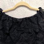 Guess  Cottagecore‎ Womens Tops XS Black Lace Layered Off The Shoulders Crop Photo 6