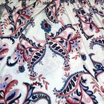 Lildy Tunic Dress Womens Large/XL White Pink Paisley Off The Shoulder Party Boho Photo 7