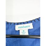 Sundance  Beauty Breeze Blue Short Sleeve V-Neck Babydoll Peasant Top Size Medium Photo 3