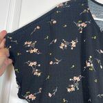 Buffalo David Bitton  Black Raglan Bohemian Floral Tie Front Soze XXL GUC #5987 Photo 4