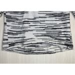 Talbots T by  Womens Sweater Sz M White Black Side Zip Mock Neck Long Sleeve Photo 4