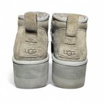 UGG  Classic Ultra Mini Platform Booties Women’s 11 Gray Suede Sheepskin 1135092 Photo 6