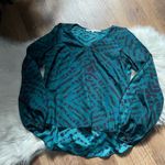 Lovers + Friends  Daydream Evergreen Animal Print Cutout Sleeve Blouse Photo 1