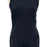 BCBGMAXAZRIA Black Sleeveless Turtleneck Sweater Dress Angora Wool Size Lg NWT Photo 0