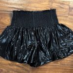 Queen Of Sparkles Black Shiny Shorts with Smocked Waist Size XL Photo 0