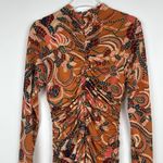 ALC Frank ALC Ansel Midi Bodycon Ruched Dress in Clay Combo Size Medium Photo 7