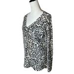 White + Warren Cashmere Leopard Print V Photo 3