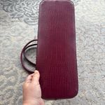 Apt. 9  Alligator Texture Dome Satchel Red Photo 2