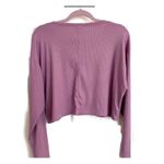 Abound BP 𝅺RIBBED Crop tee top Long Sleeve Purple MEDIUM Photo 2