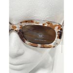 True Craft  Small Rectangle Marble Tortoise Shell Printed‎ Sunglasses Clear Brown Photo 4