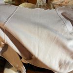 crewneck with cut out neck size small / medium The beige is more jagged cut but it's so soft!! White Photo 5