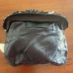 Kardashian Kollection  Black Silver Sequins Zippered Clutch Bag Size Small Photo 4