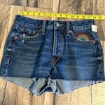 Old Navy Womens 0 Rainbow Embroidered High Rise Frayed Cut off Denim Shorts New Photo 1